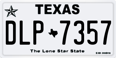 TX license plate DLP7357