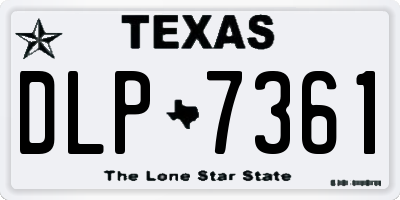 TX license plate DLP7361