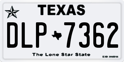 TX license plate DLP7362