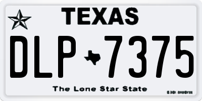 TX license plate DLP7375