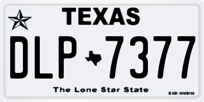 TX license plate DLP7377