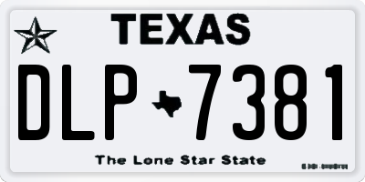 TX license plate DLP7381