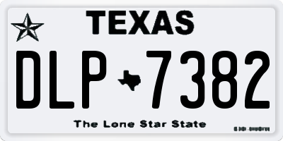 TX license plate DLP7382
