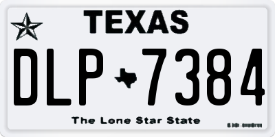 TX license plate DLP7384