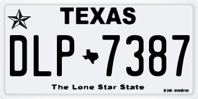 TX license plate DLP7387