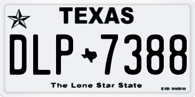 TX license plate DLP7388
