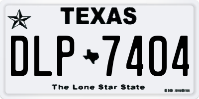 TX license plate DLP7404