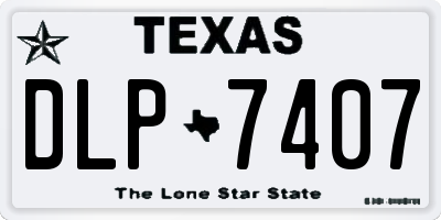 TX license plate DLP7407