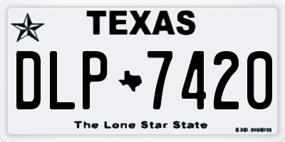 TX license plate DLP7420