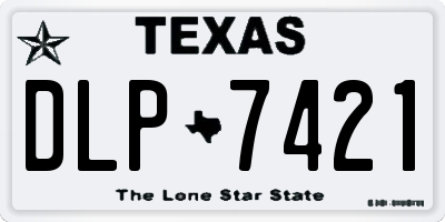 TX license plate DLP7421