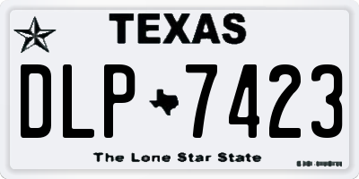 TX license plate DLP7423