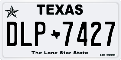 TX license plate DLP7427