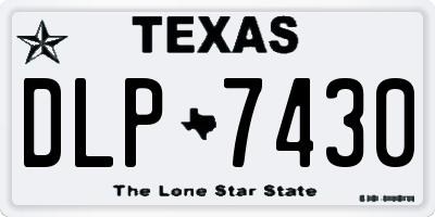 TX license plate DLP7430