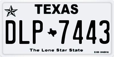 TX license plate DLP7443
