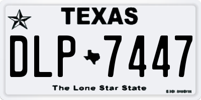 TX license plate DLP7447