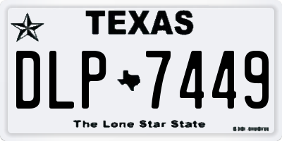 TX license plate DLP7449
