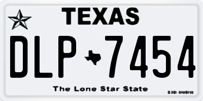 TX license plate DLP7454