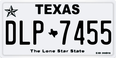 TX license plate DLP7455