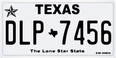TX license plate DLP7456