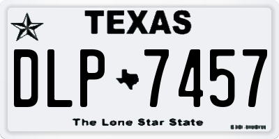 TX license plate DLP7457