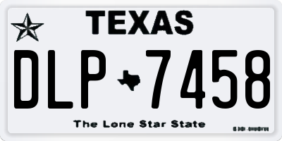 TX license plate DLP7458