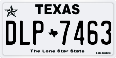 TX license plate DLP7463