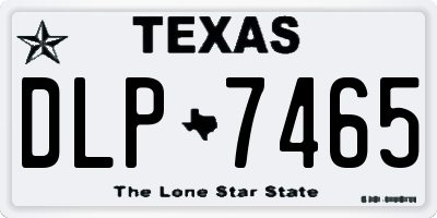 TX license plate DLP7465