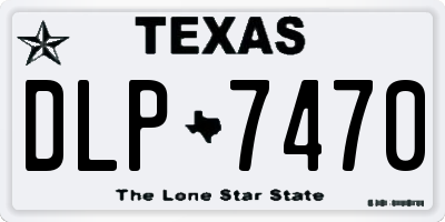 TX license plate DLP7470
