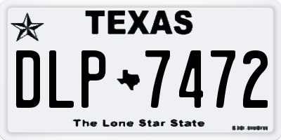 TX license plate DLP7472