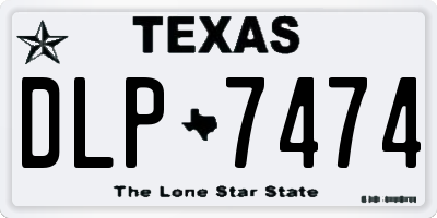 TX license plate DLP7474