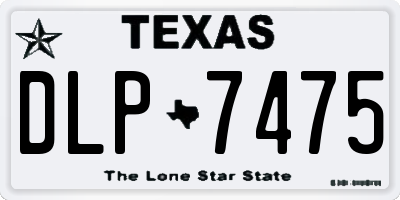 TX license plate DLP7475
