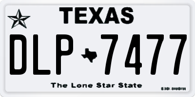 TX license plate DLP7477