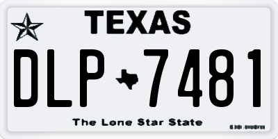 TX license plate DLP7481