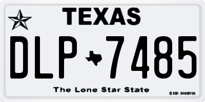 TX license plate DLP7485