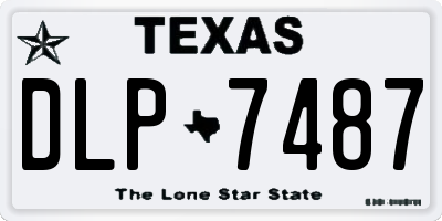 TX license plate DLP7487