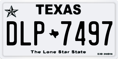 TX license plate DLP7497