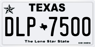 TX license plate DLP7500