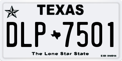 TX license plate DLP7501