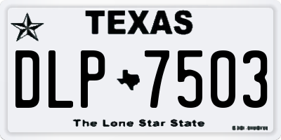 TX license plate DLP7503