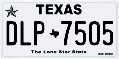 TX license plate DLP7505