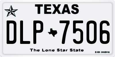 TX license plate DLP7506