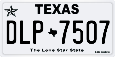 TX license plate DLP7507