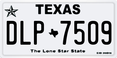 TX license plate DLP7509