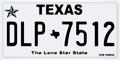 TX license plate DLP7512