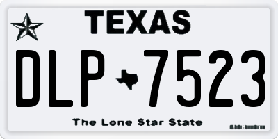 TX license plate DLP7523