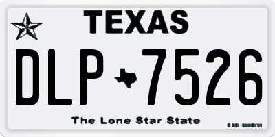 TX license plate DLP7526