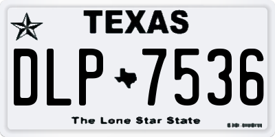 TX license plate DLP7536