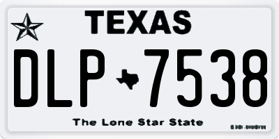 TX license plate DLP7538