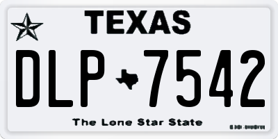TX license plate DLP7542