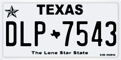 TX license plate DLP7543